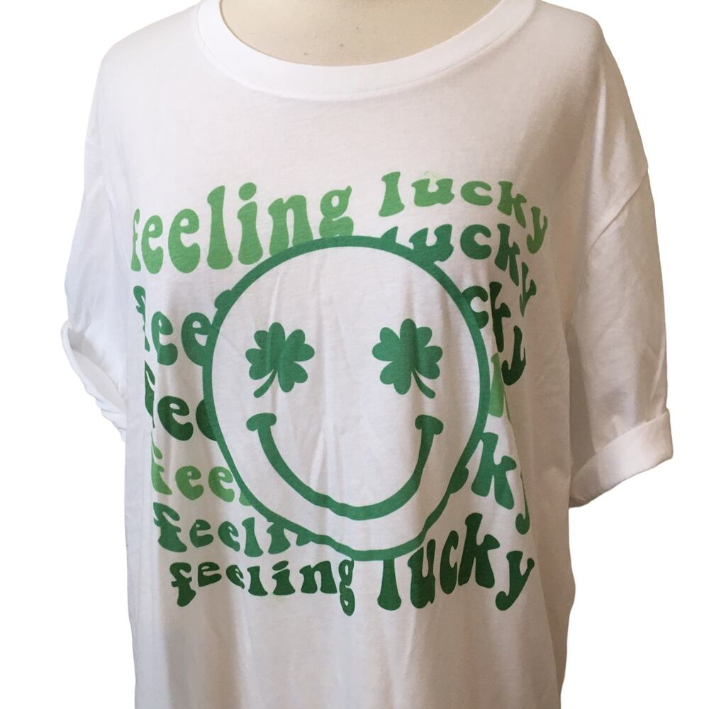 Bella Canvas St Patrick's Day Feeling Lucky Unisex Short Sleeve T-shirt Size 2X